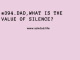 value of silence